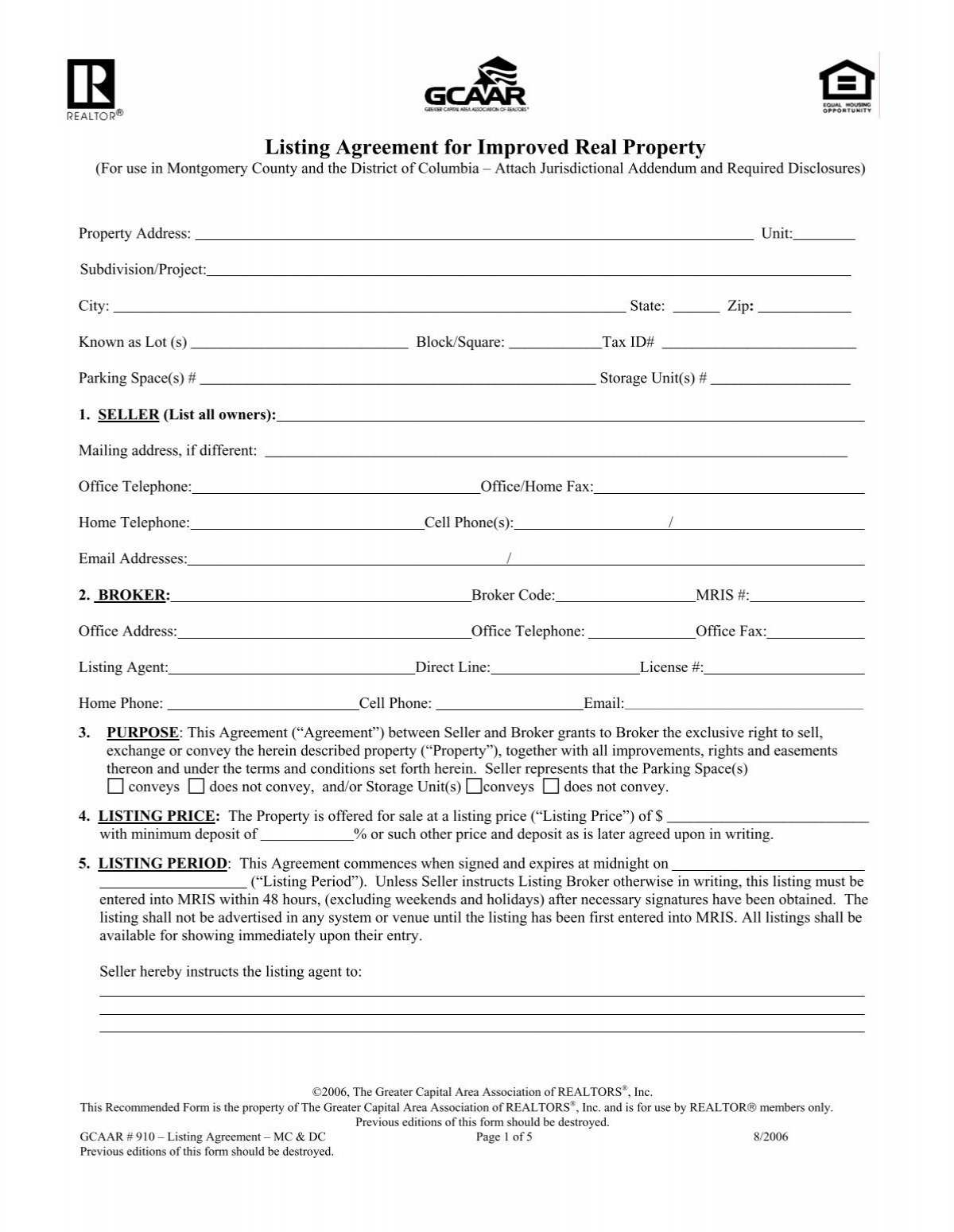 Sample Listing Agreement KEMOnWheels