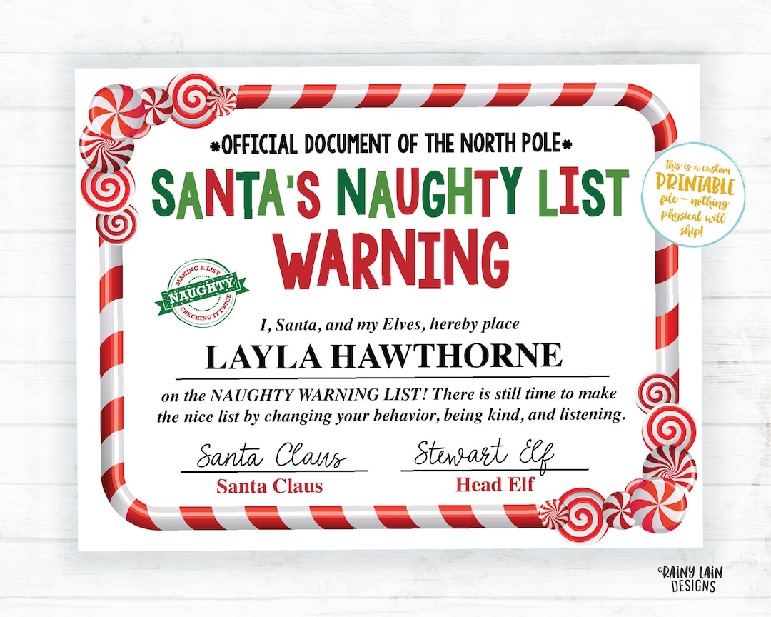 Santa Certificate Printable Naughty List Warning Santa s Naughty List Certificate Official Letter From Santa Christmas Printable Santa Kit Etsy Santa Certificate Printable Naughty List Warning Santa s Naughty List Certificate Official Letter From Santa Christmas Printable Santa Kit Etsy