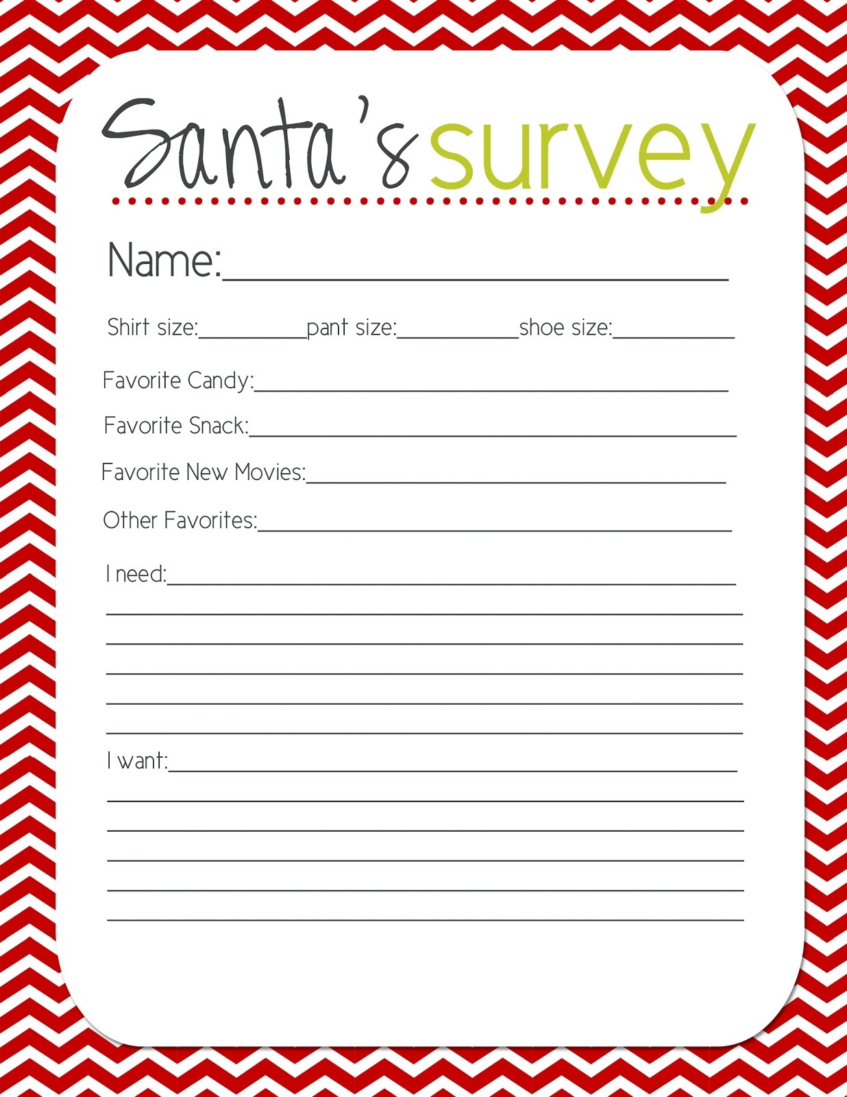 Secret Santa List Template