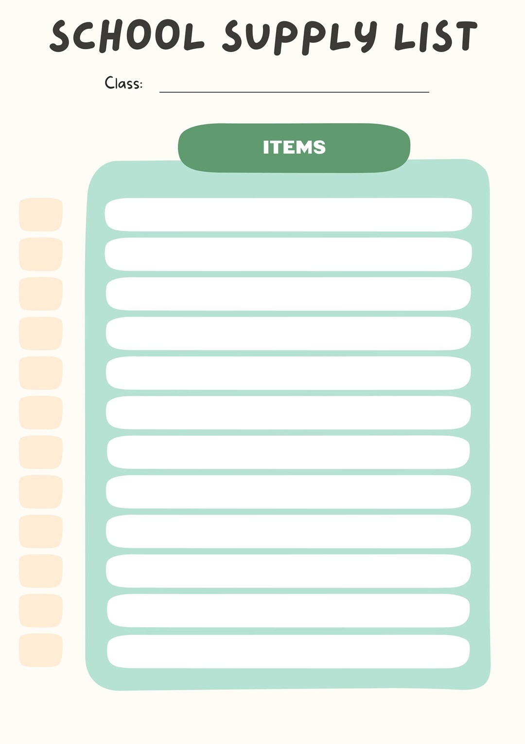 School Supply List Printable Etsy