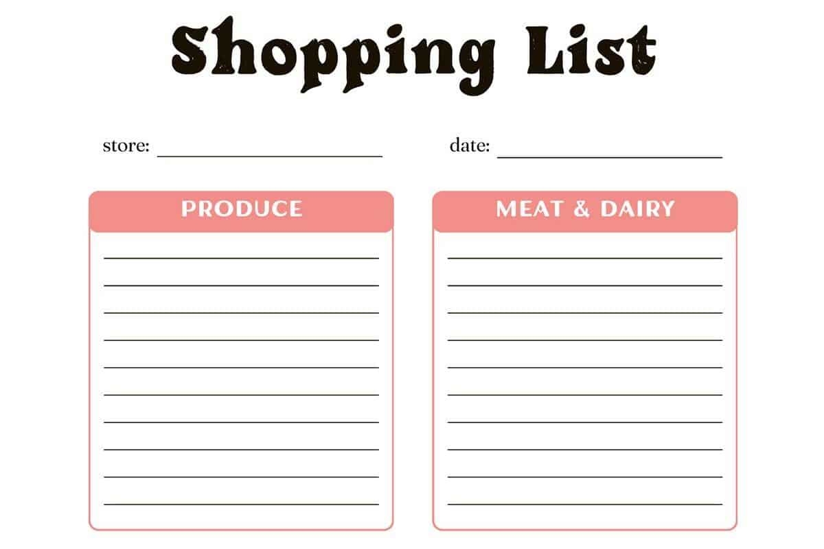 Shopping List Template Culinary Hill Shopping List Template Culinary Hill