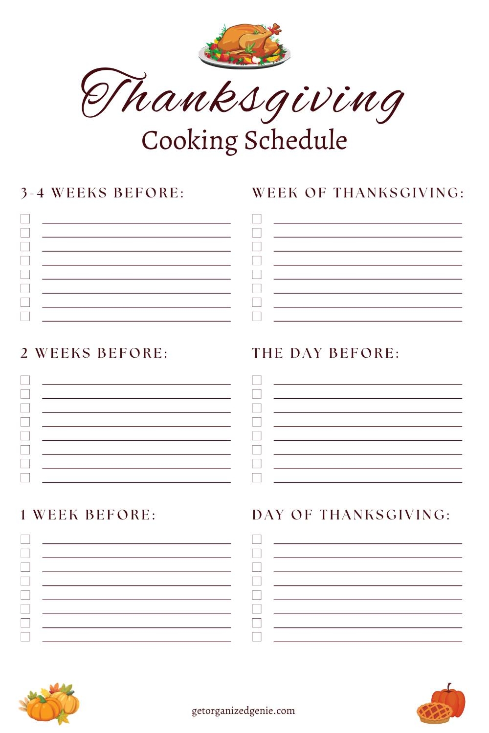 Thanksgiving Planner Printables