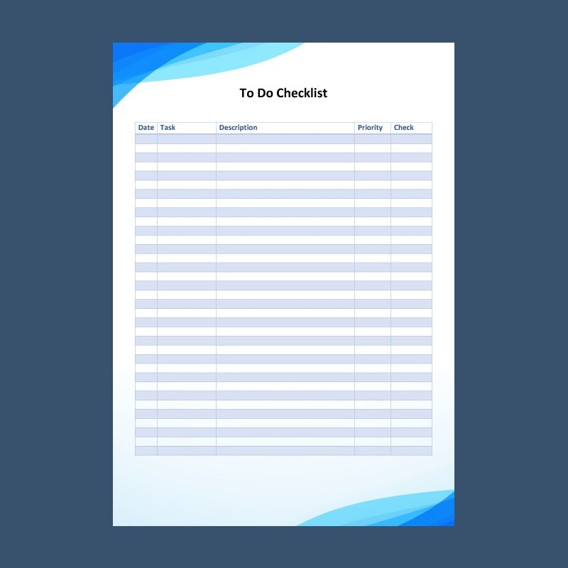 To Do Checklist Word Template Design Free Download To Do Checklist Word Template Design Free Download