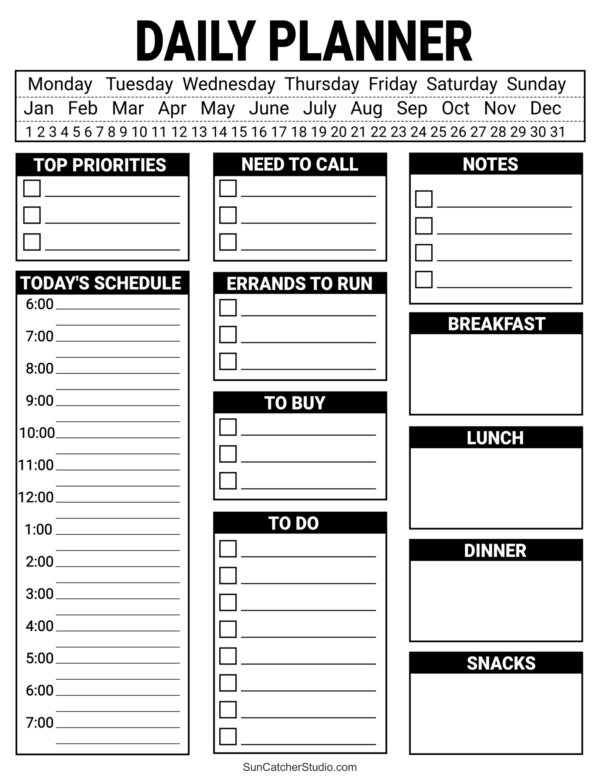 To Do List Free Printable PDF Templates Things To Do Free 