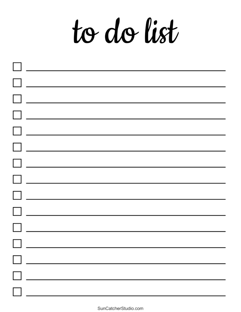 To Do List Free Printable PDF Templates Things To Do Free 