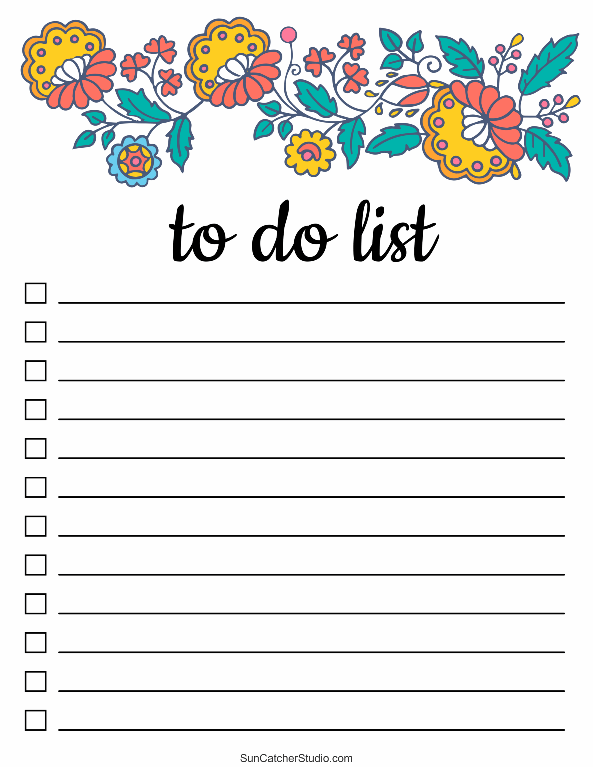 To Do List Free Printable PDF Templates Things To Do Free Printables Monograms Design Tools Patterns U0026 DIY Projects