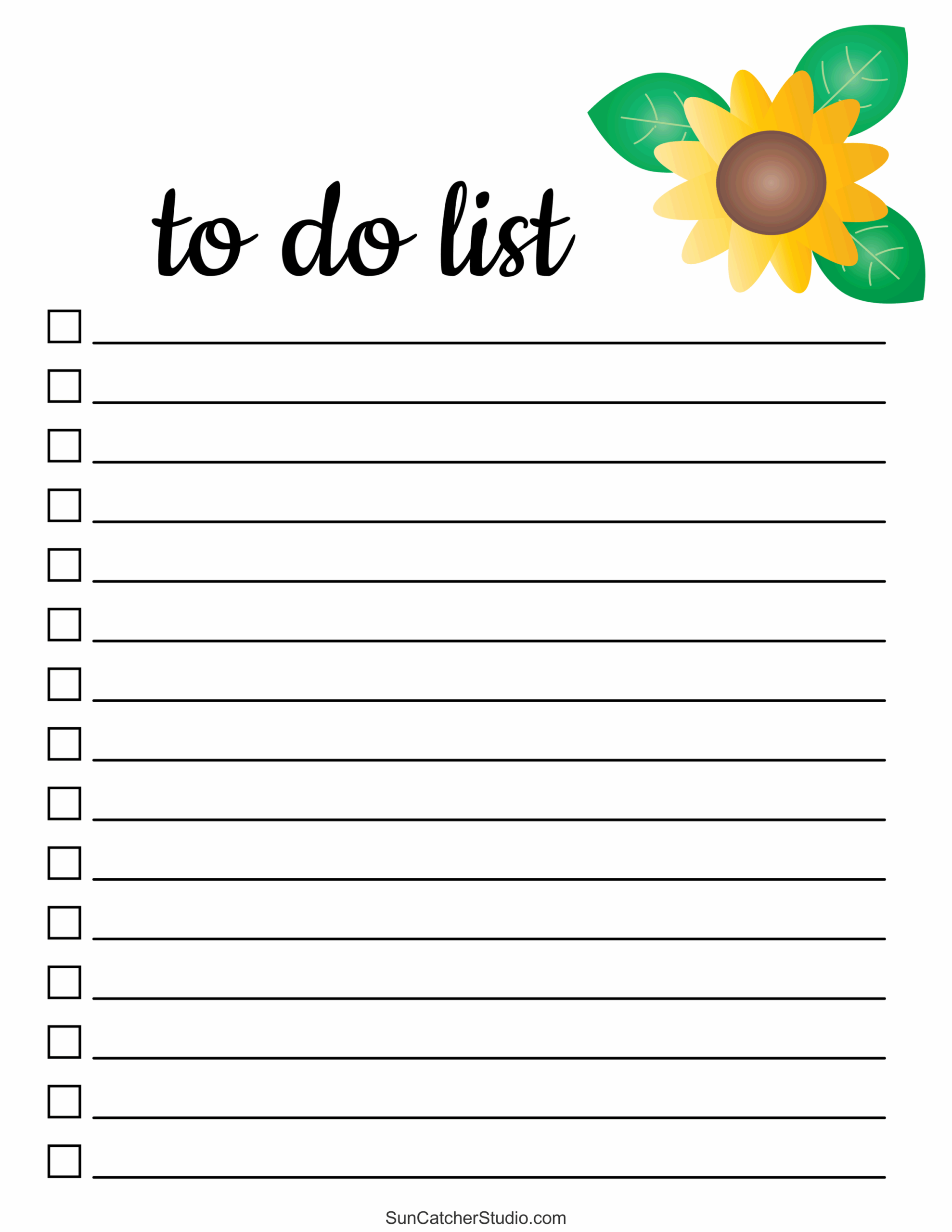 Free Printable Blank List Templates