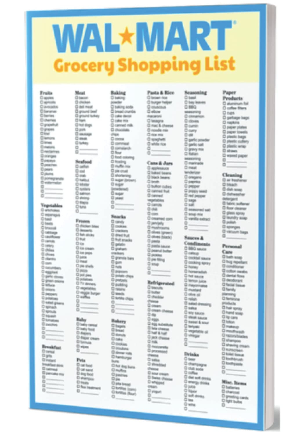 WALMART GROCERY SHOPPING LIST WALMART SHOPPING LIST ABIDA HASSANE Amazon Books