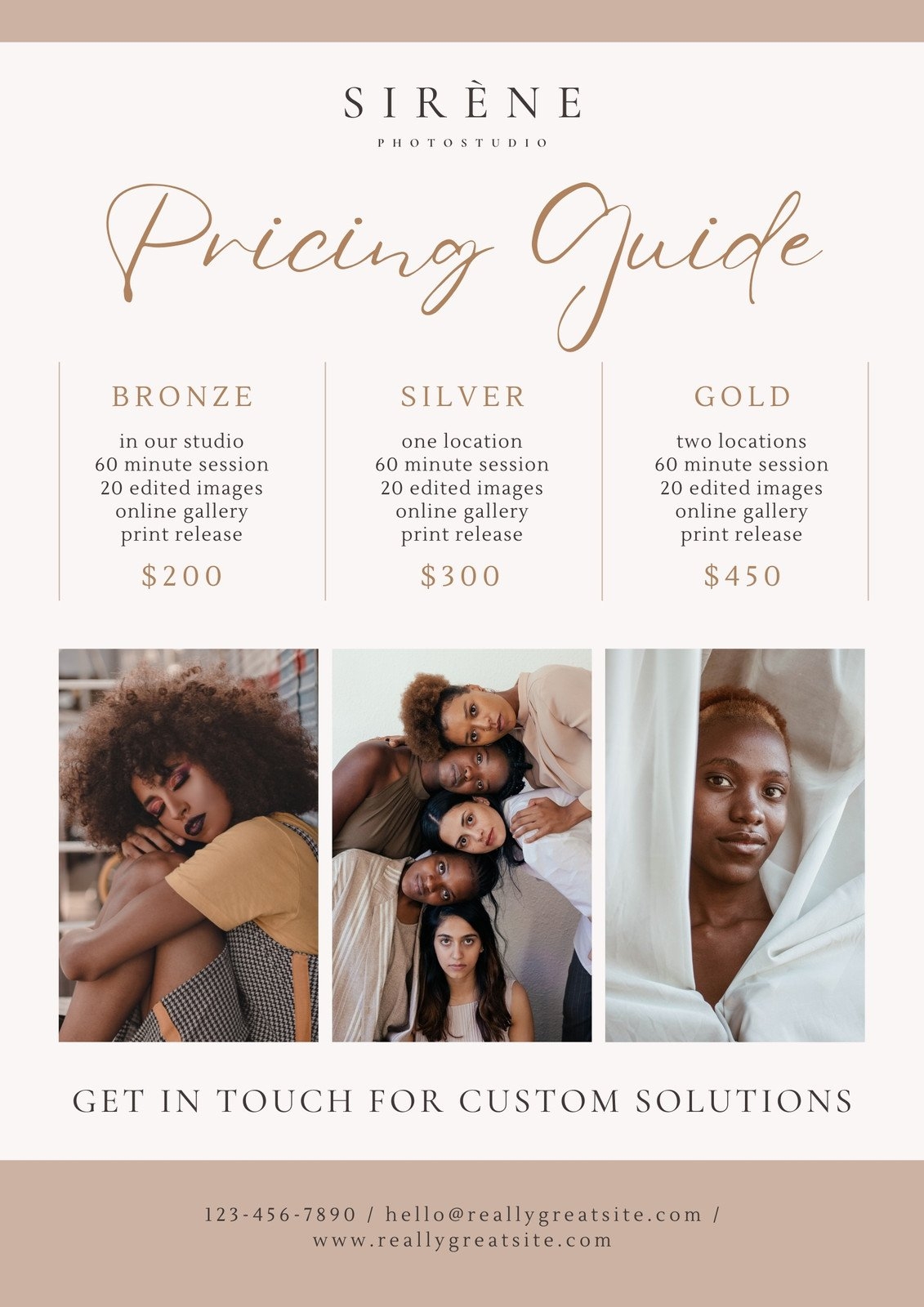 Beginner Photography Price List Template